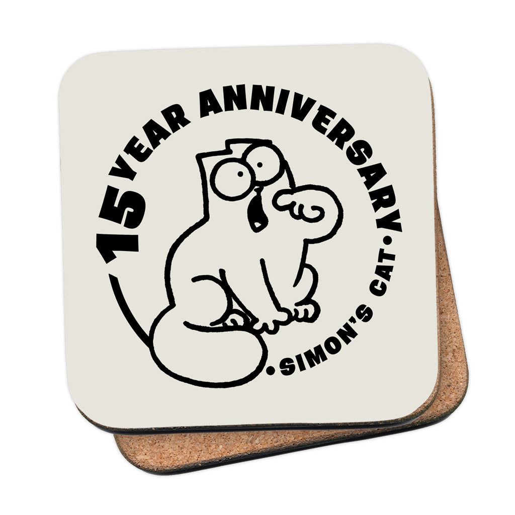 Simon's Cat 15th Anniversary Coaster