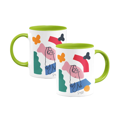 Geo Hang in There Coloured Insert Mug