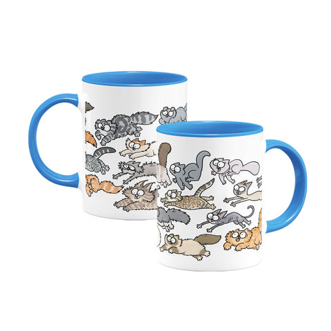 Simon's Cat - Cat Breeds Posh Cat - Blue Colour Insert Mug