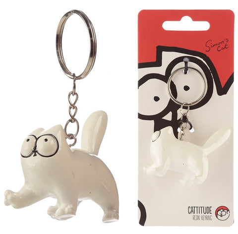 Simon's Cat Resin Keyring - Standing - Simon's Cat Shop