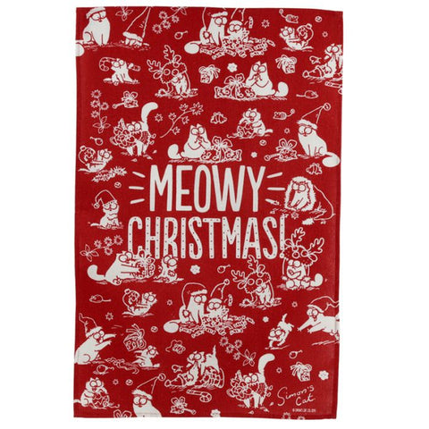 Simon's Cat Meowy Christmas Tea Towel - Simon's Cat Shop